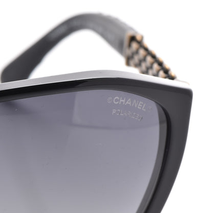 Chanel Lambskin Quilted Reissue Polarized Sunglasses 5327-Q Black 7 of 8