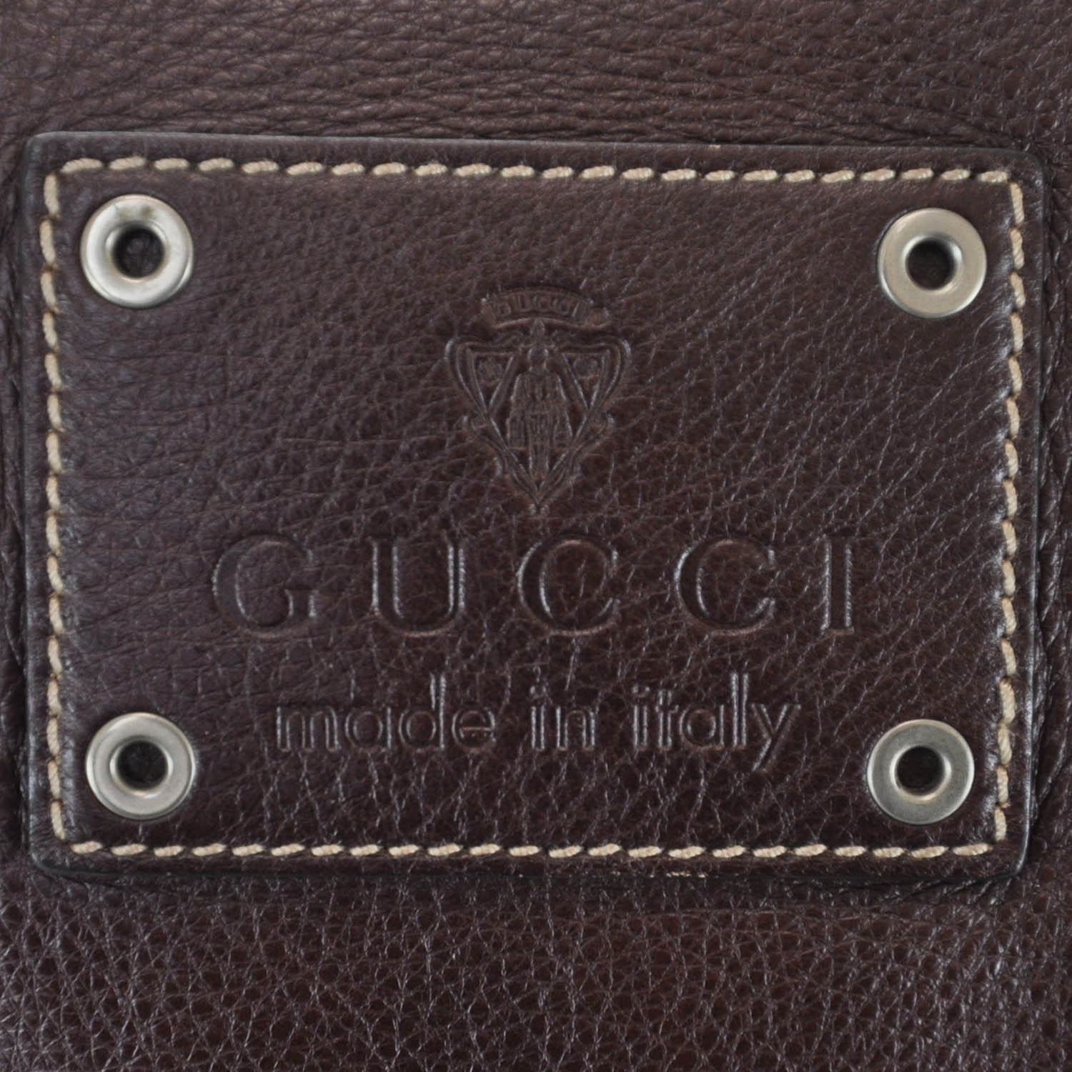 Gucci Leather Large Tote Unisex Brown 7 of 10