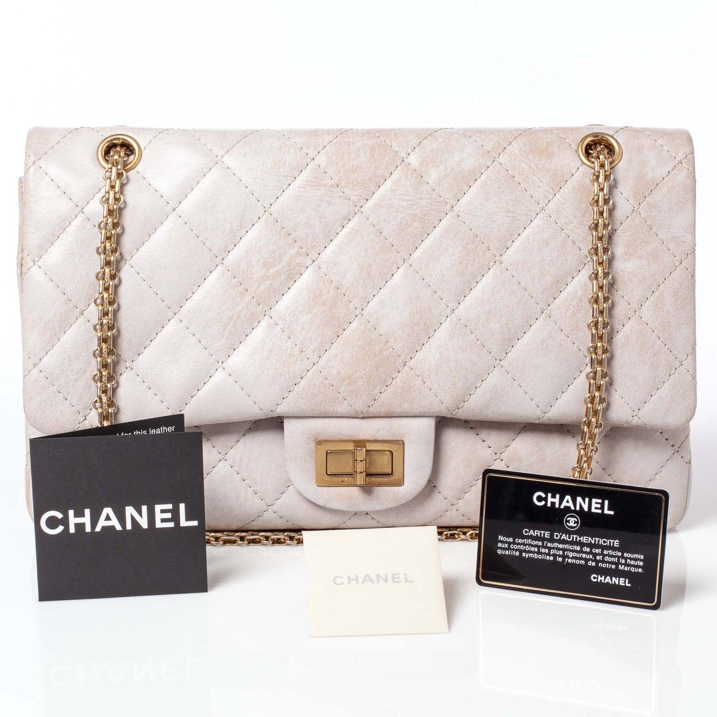 Leather 2.55 Reissue 227 Flap Blanc Fonce