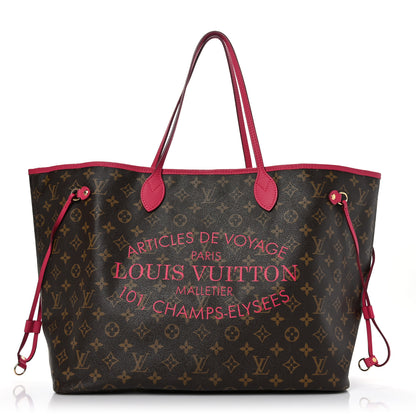 Louis Vuitton Monogram Articles de Voyage Ikat Neverfull GM Rose Indien 1 of 10