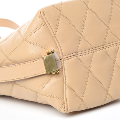 Givenchy Lambskin Quilted Mini GV Bucket Bag Beige Camel 5 of 11
