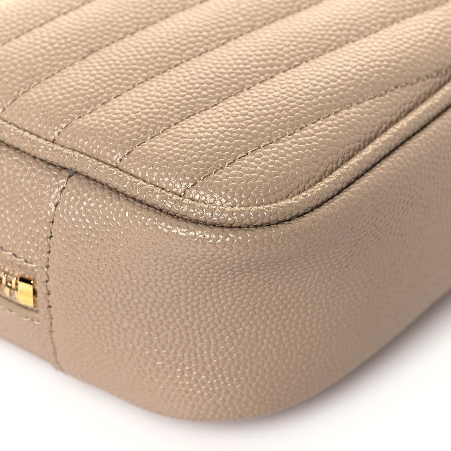 Grain De Poudre Matelasse Monogram Mini Lou Camera Bag Dark Beige