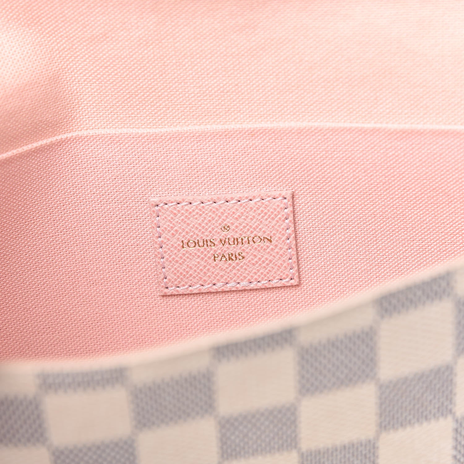 Louis Vuitton Damier Azur Pochette Felicie Chain Wallet Rose Ballerine 9 of 17