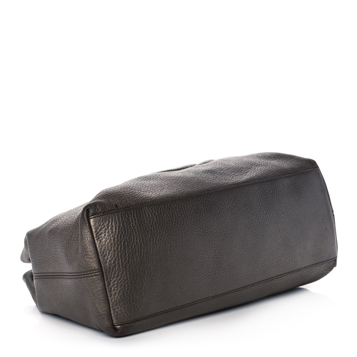 Metallic Pebbled Calfskin Medium Soho Chain Shoulder Bag Sasso