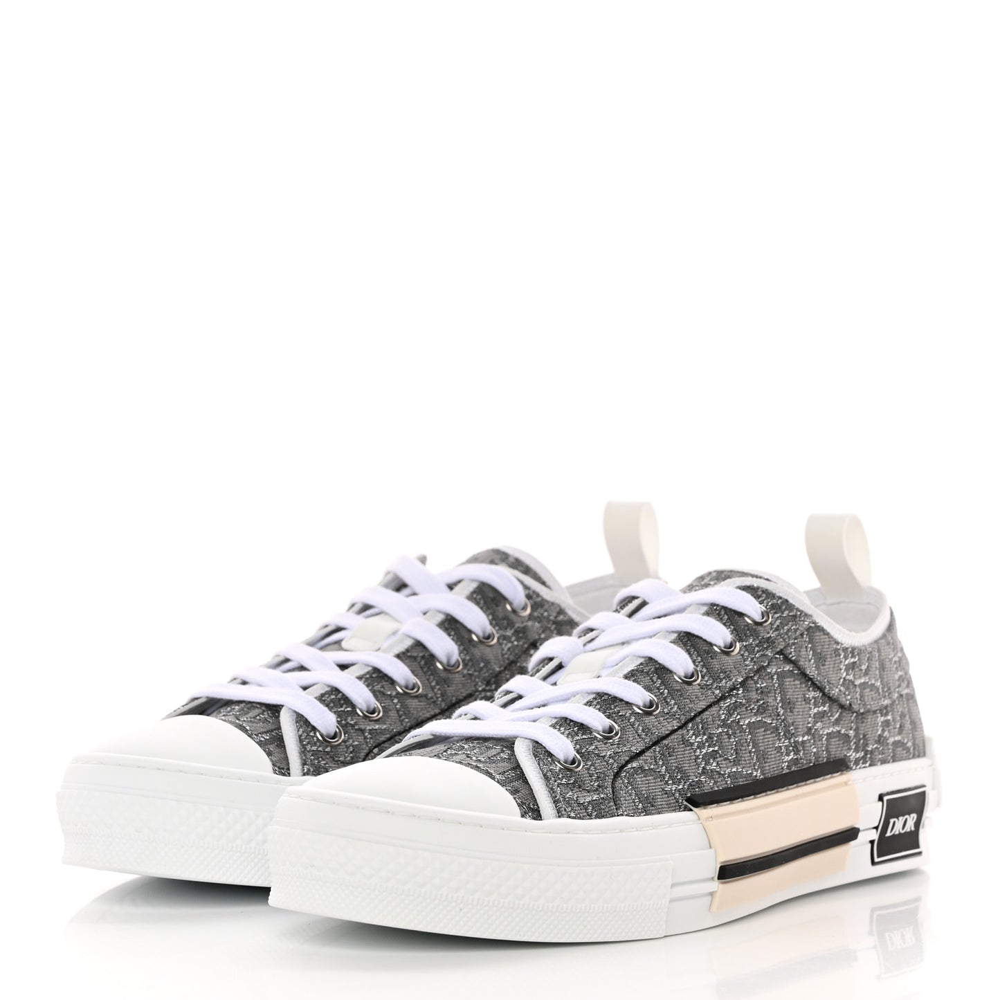 Oblique Jacquard Mens B23 Low Top Sneakers 42 Grey