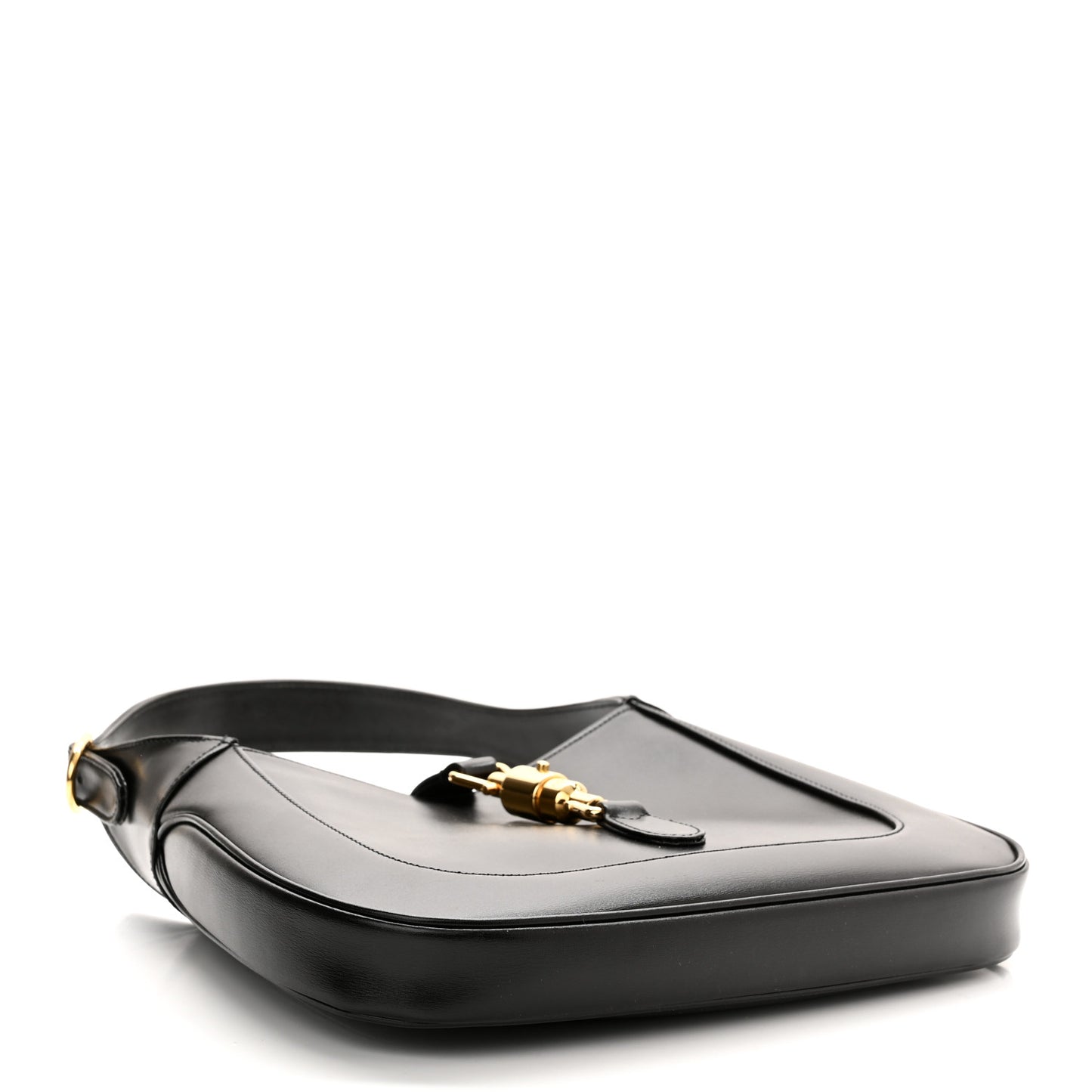 Boarded Dyana Lux Calfskin Small Jackie 1961 Hobo Black