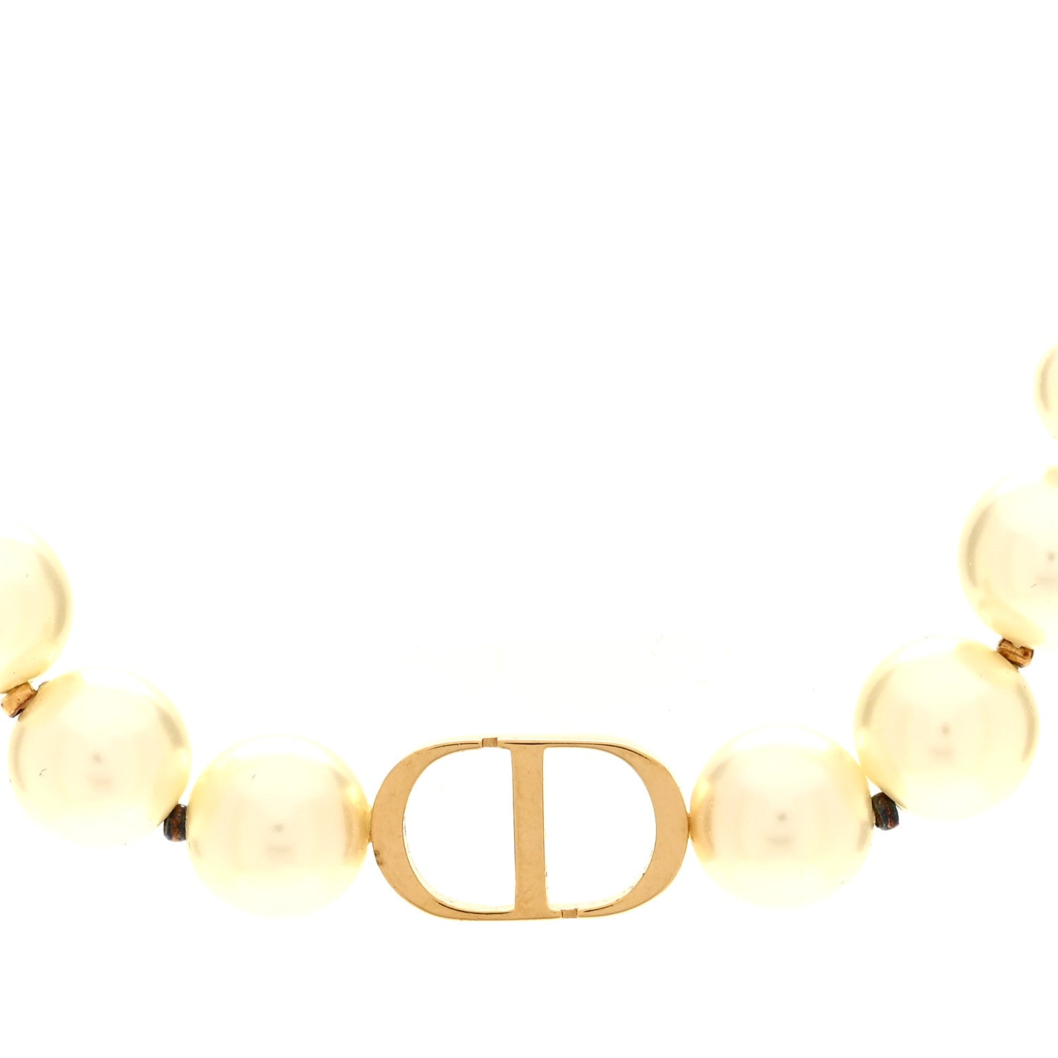 Christian Dior Pearl 30 Montaigne Choker Necklace Gold 4 of 6