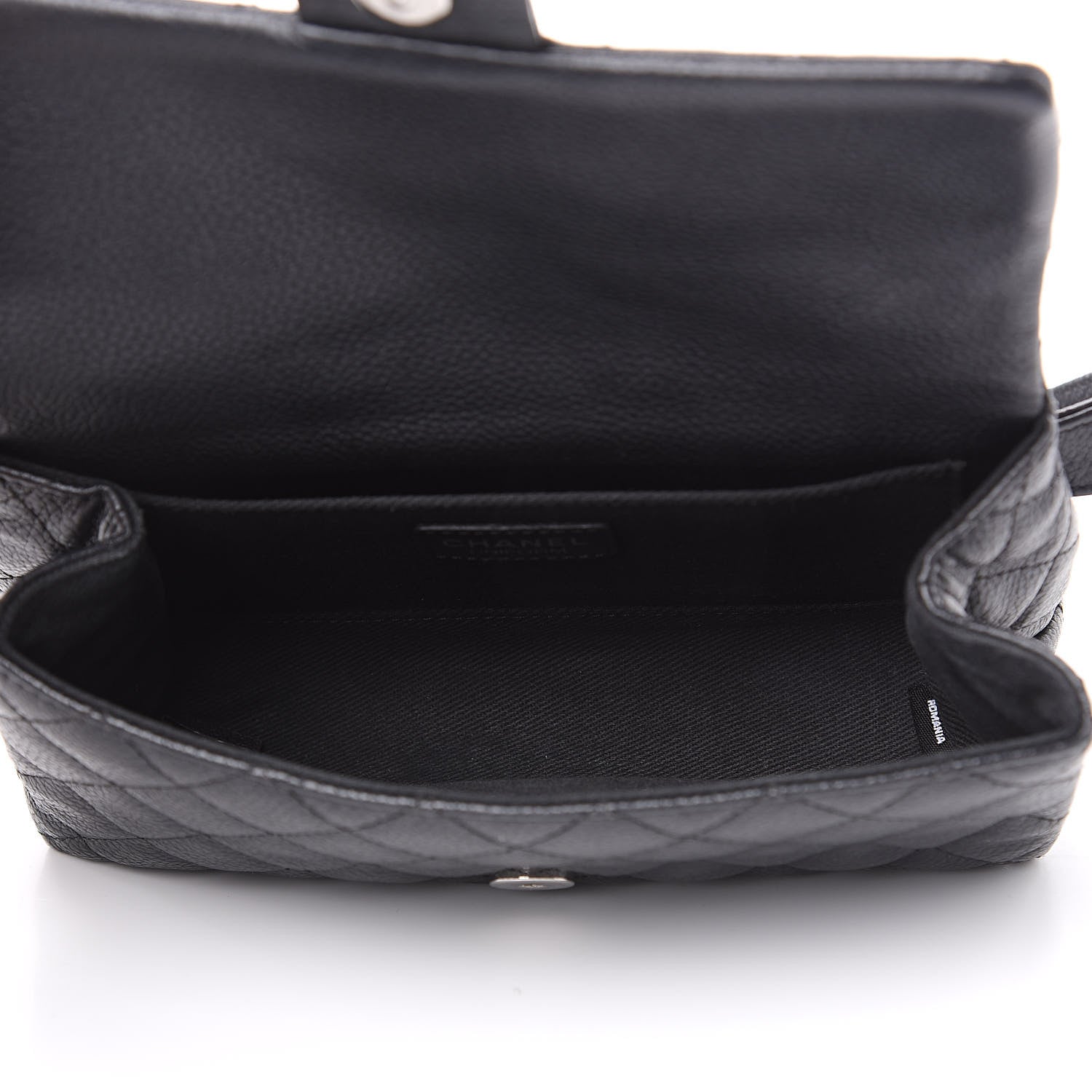 Chanel Grained Calfskin Quilted 2.55 Reissue Flap Belt Bag Clutch Black 5 of 9