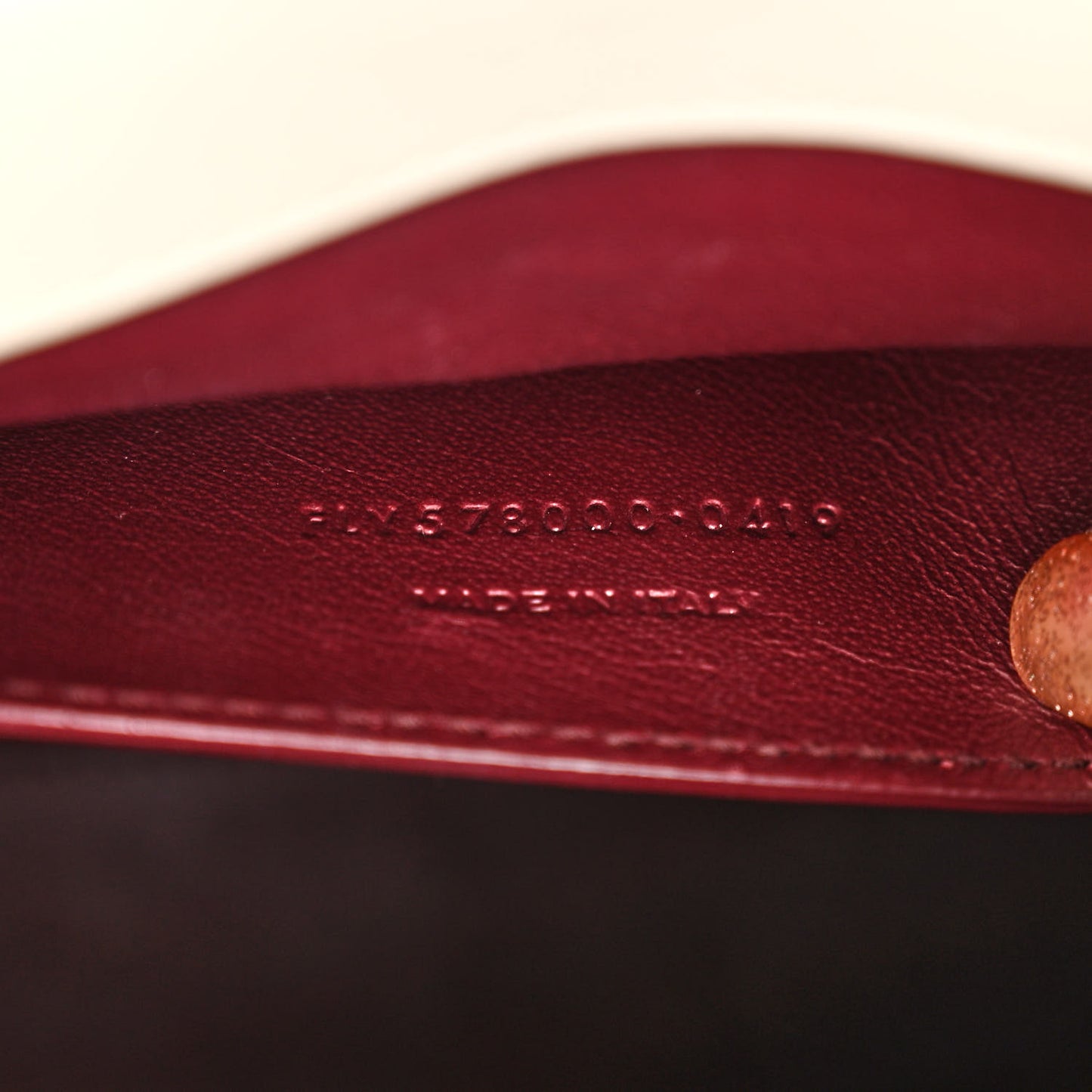 Smooth Calfskin Medium Classic Monogram Cassandra Top Handle Crema Soft Rouge Legion