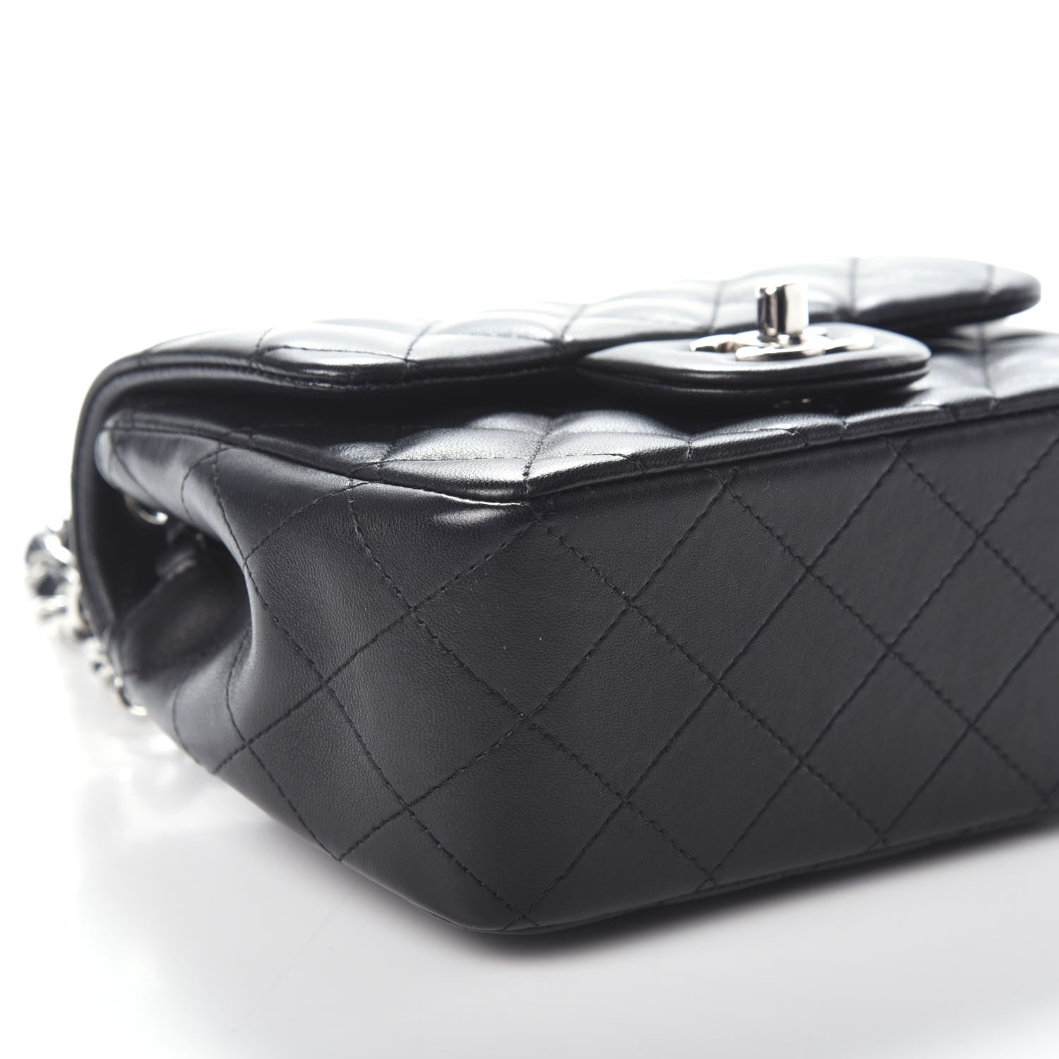 Chanel Lambskin Quilted Mini Square Flap Black 8 of 9