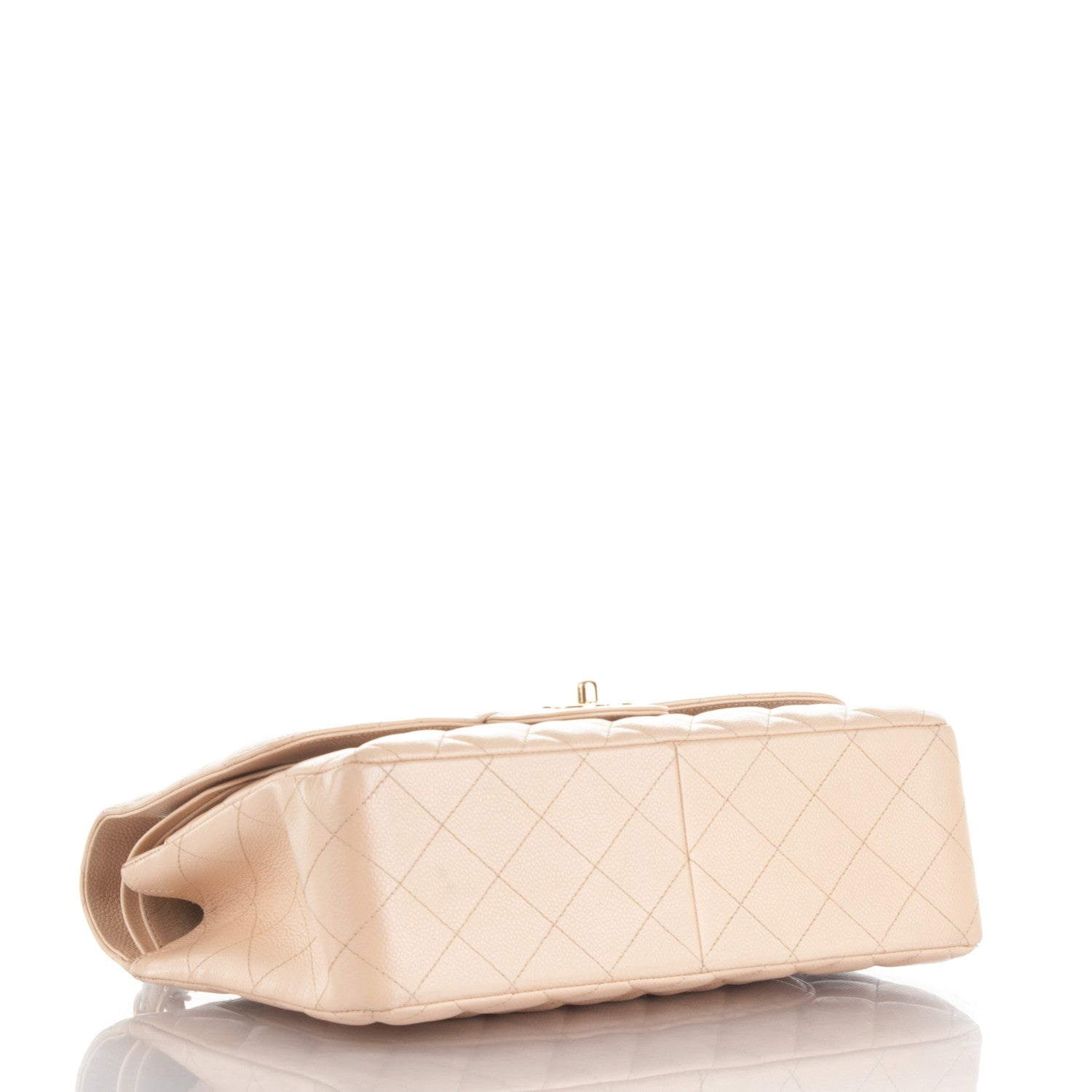 Chanel Caviar Quilted Jumbo Double Flap Beige Clair 4 of 9