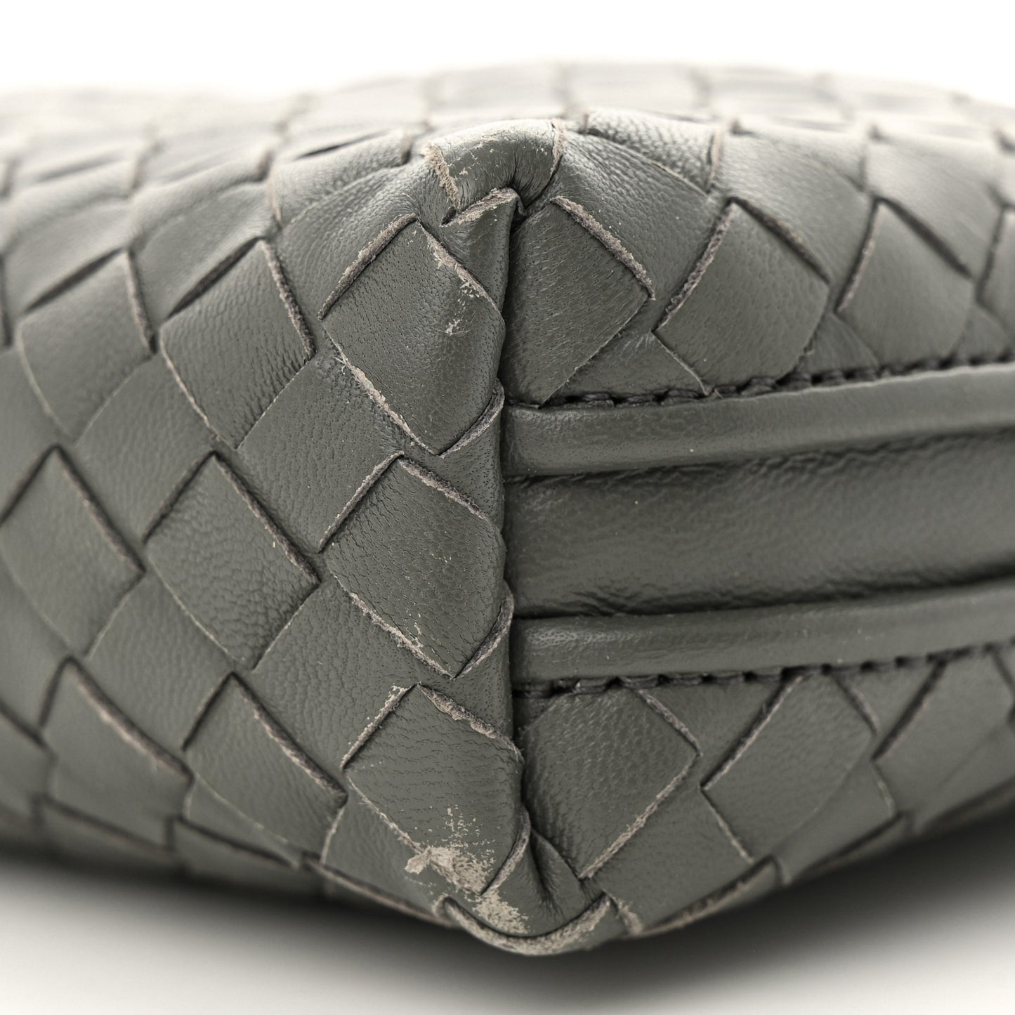 Nappa Intrecciato Nodini Crossbody Messenger New Light Grey