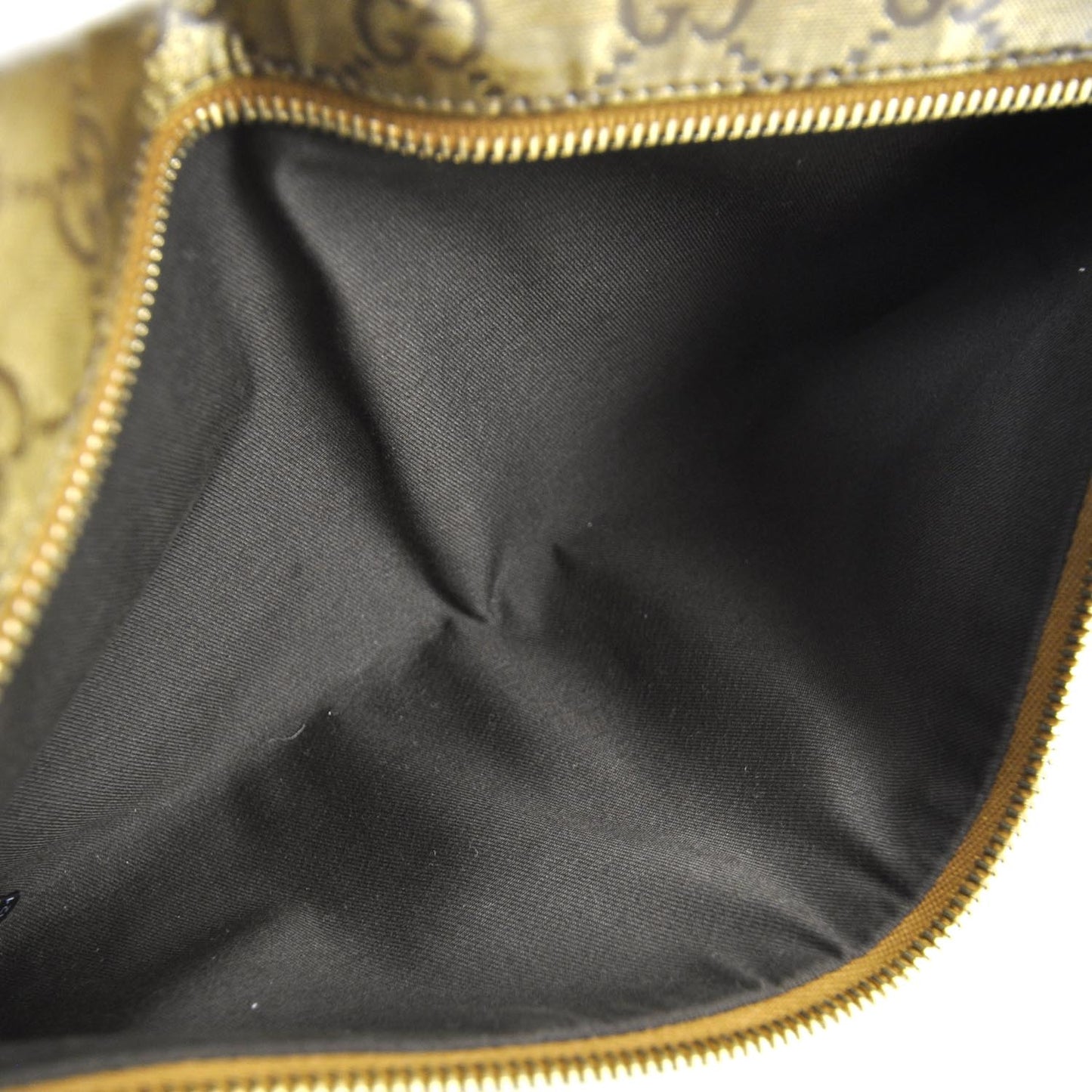 Crystal Monogram Web Double Pocket Belt Bag Gold