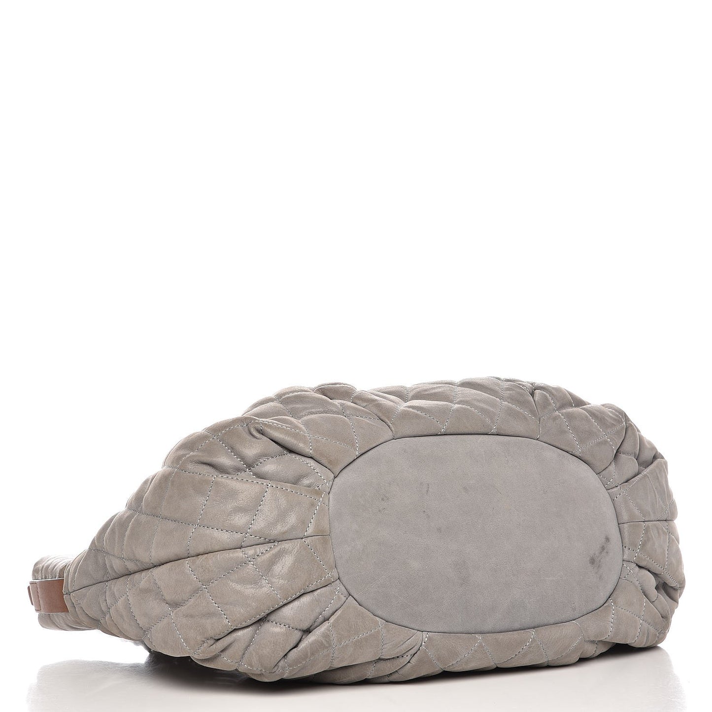 Iridescent Calfskin Quilted Small In The Mix Tote Grey