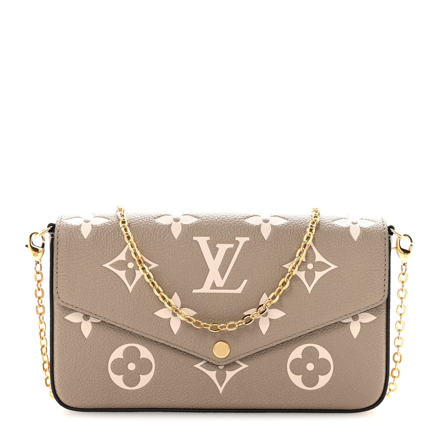 Louis Vuitton Empreinte Monogram Giant Felicie Pochette Tourterelle Creme 1 of 10