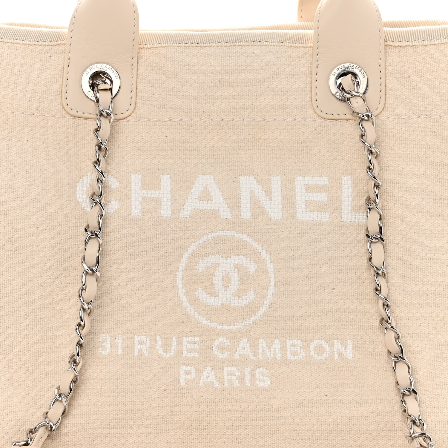 Chanel Mixed Fibers Small Deauville Tote White 9 of 13