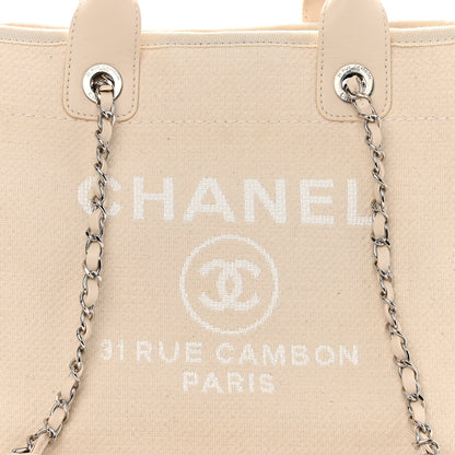 Chanel Mixed Fibers Small Deauville Tote White 9 of 13
