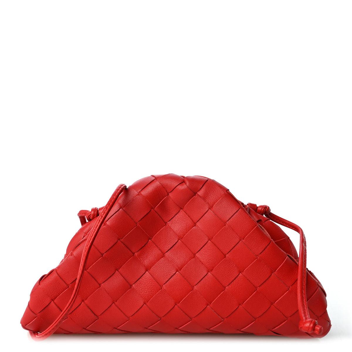 Bottega Veneta Nappa Intrecciato The Mini Pouch Bright Red 1 of 10