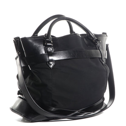 Burberry Canvas Bridle Calfskin Large Lynher Tote Black 4 of 11