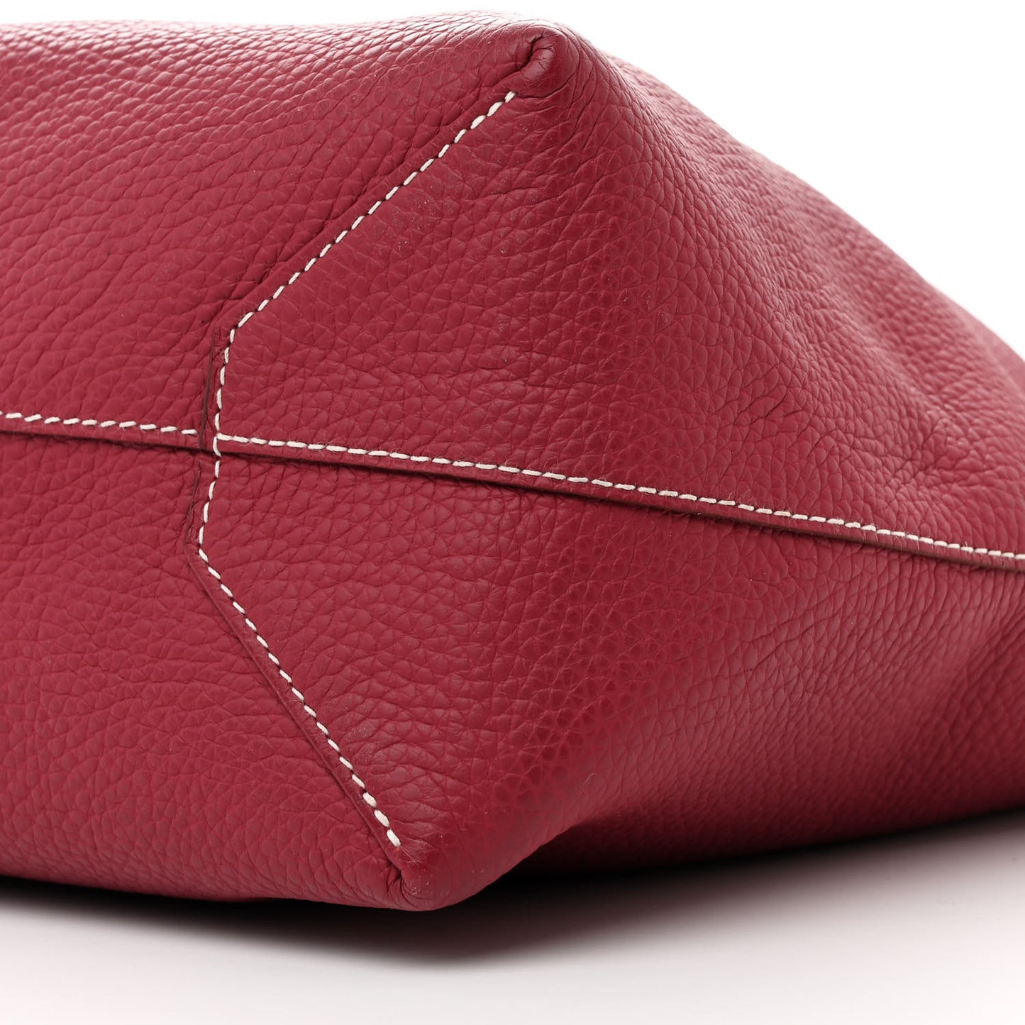 Taurillon Clemence Double Sens 45 Reversible Tote  Rubis Rose Jaipur