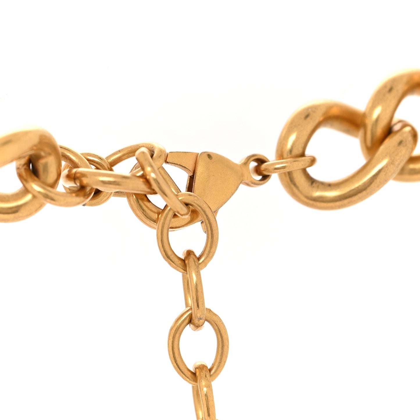 Metal CD Navy Choker Necklace Gold