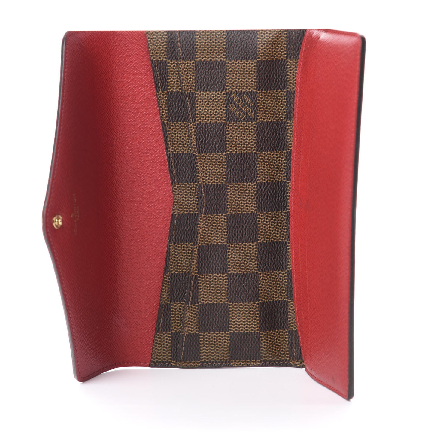 Damier Ebene Josephine Wallet Red