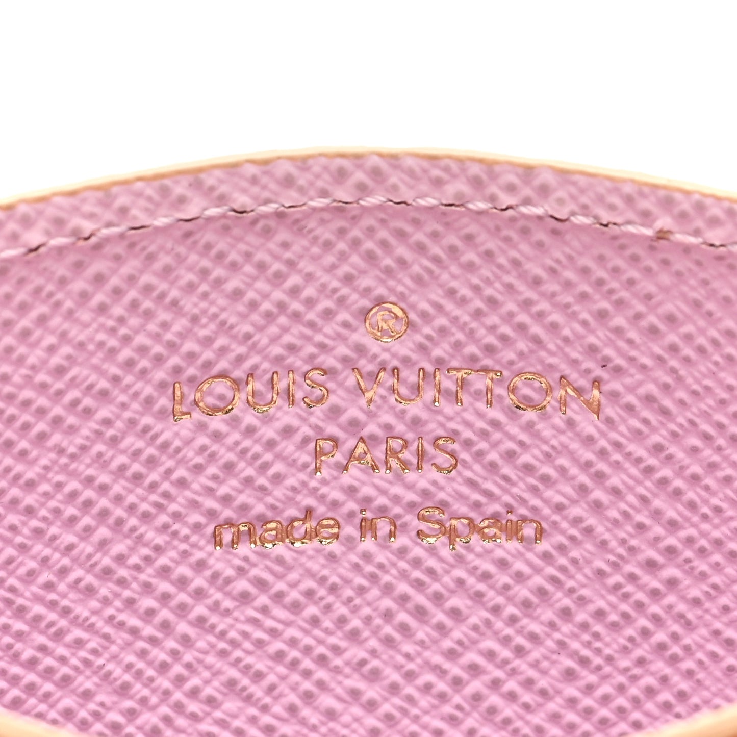 Metallic Monogram LV Garden Card Holder Gold