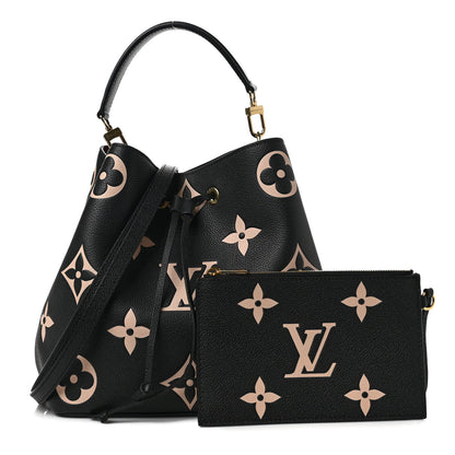 Louis Vuitton Empreinte Monogram Giant Neonoe MM Black Beige 1 of 6