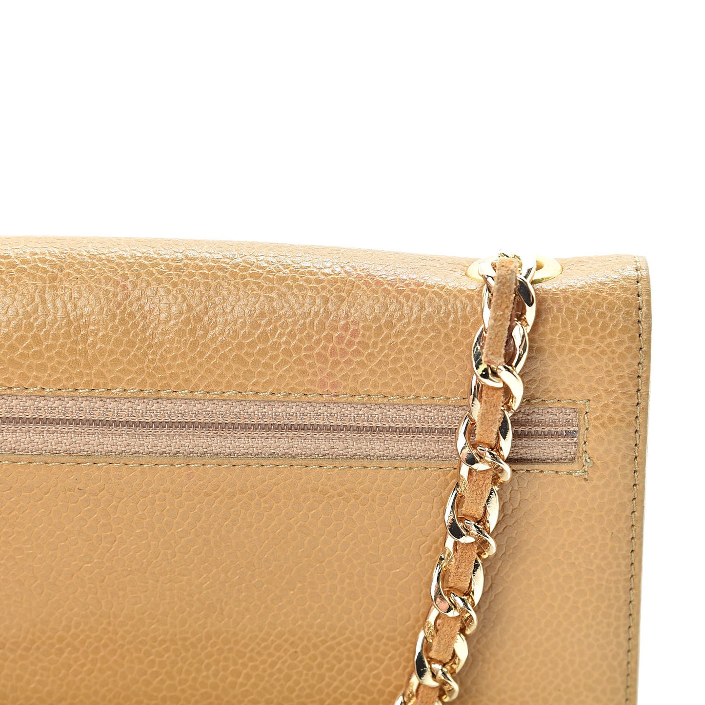 Caviar Timeless CC Wallet on Chain WOC Beige