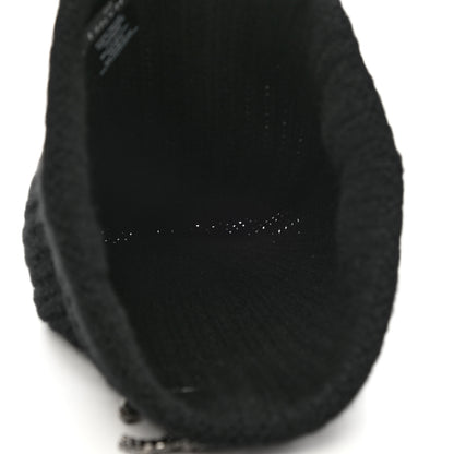 Chanel Cashmere CC Brooch Beanie Hat Black 4 of 5