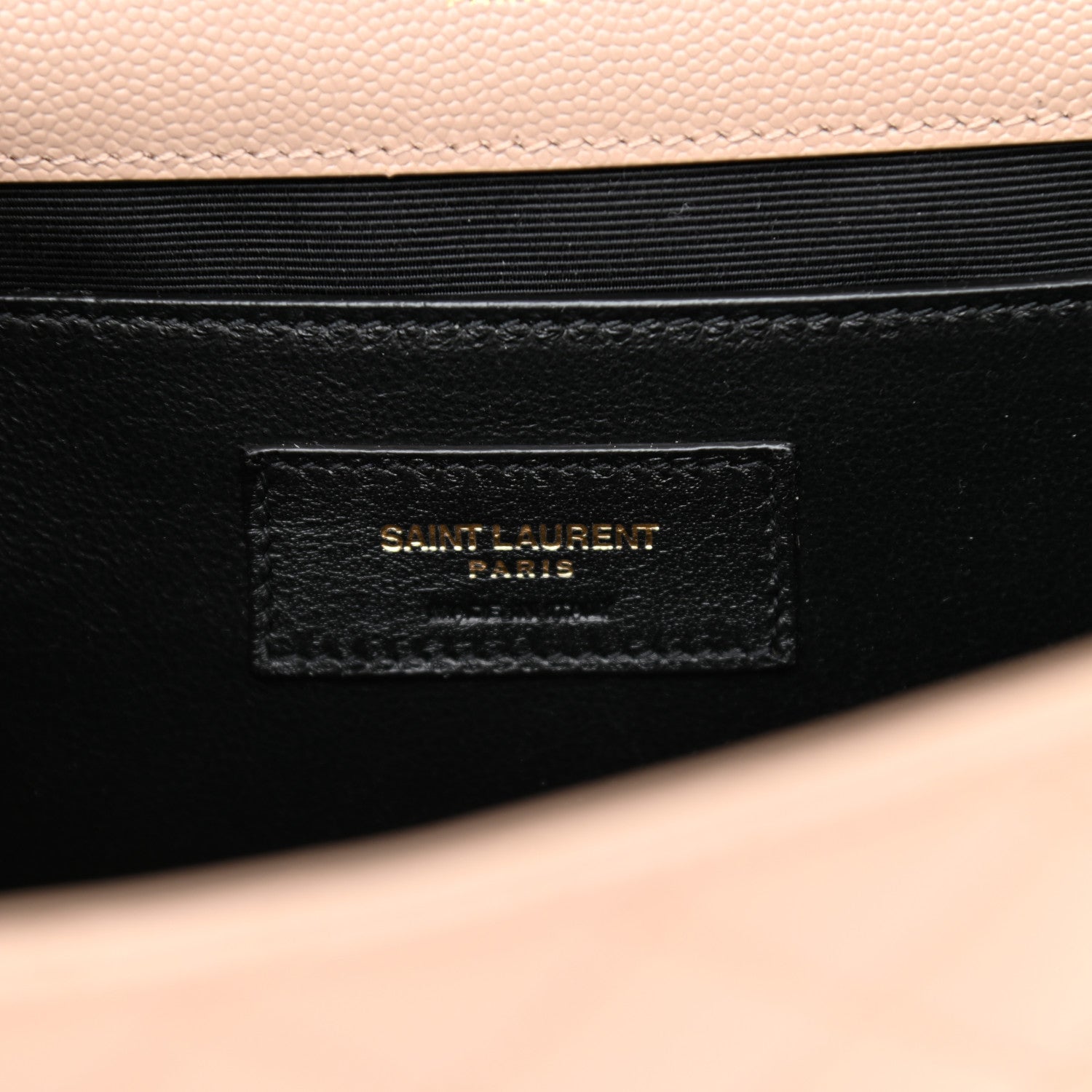 Saint Laurent Grain De Poudre Textured Mixed Matelasse Medium Triquilt Monogram Satchel Dark Beige 6 of 8