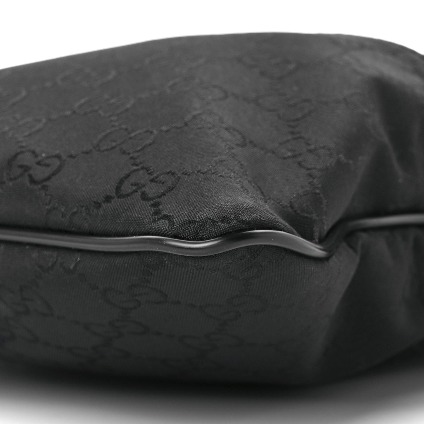 Nylon Monogram Mini Flat Messenger Bag Black