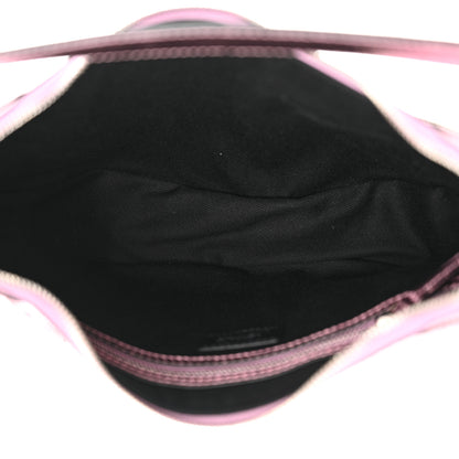 Versace Metallic Calfskin Small Repeat Zip Hobo Pink 5 of 10