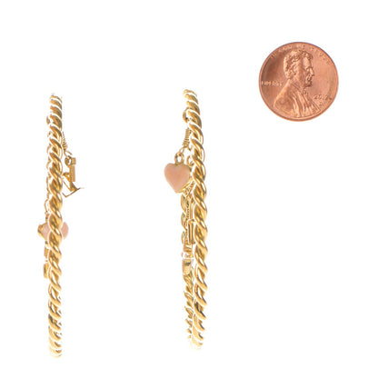 Louis Vuitton Sweet Monogram Creole Hoop Earrings Gold 2 of 5