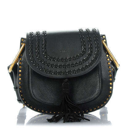 Chloe Calfskin Braided Small Hudson Shoulder Bag Black 1 of 7