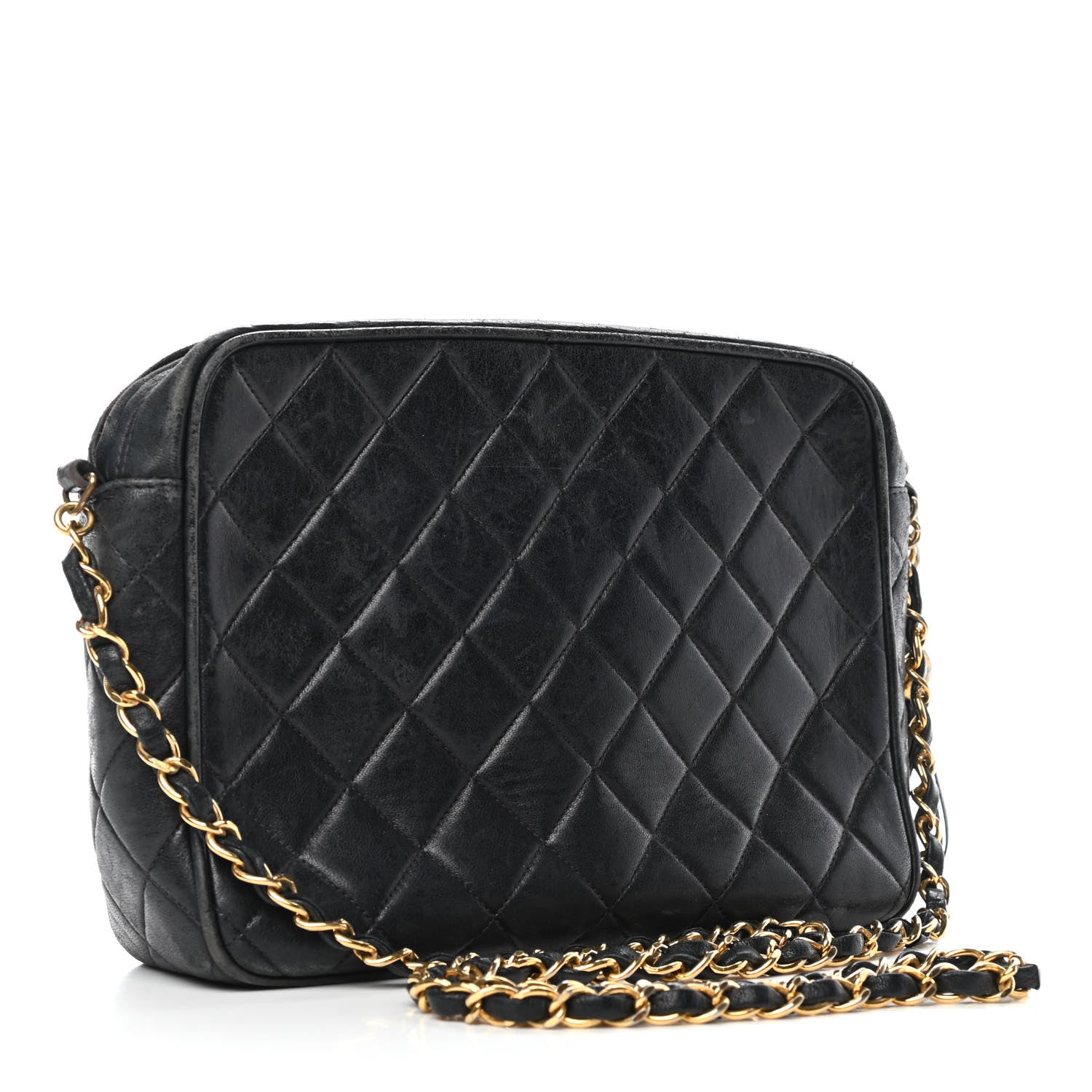 Chanel Lambskin Quilted Tassel Flap Camera Case Black 2 of 5