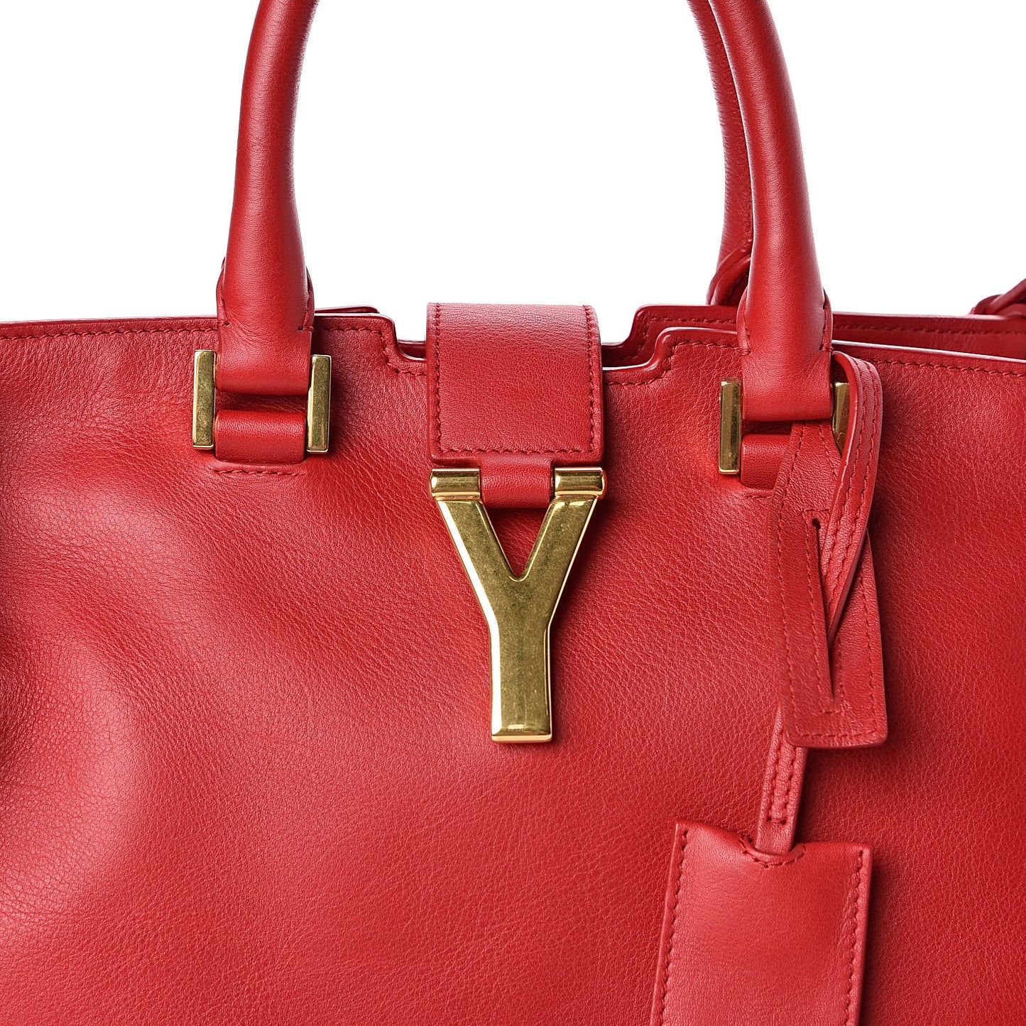 Calfskin Small Classic Y Cabas Red