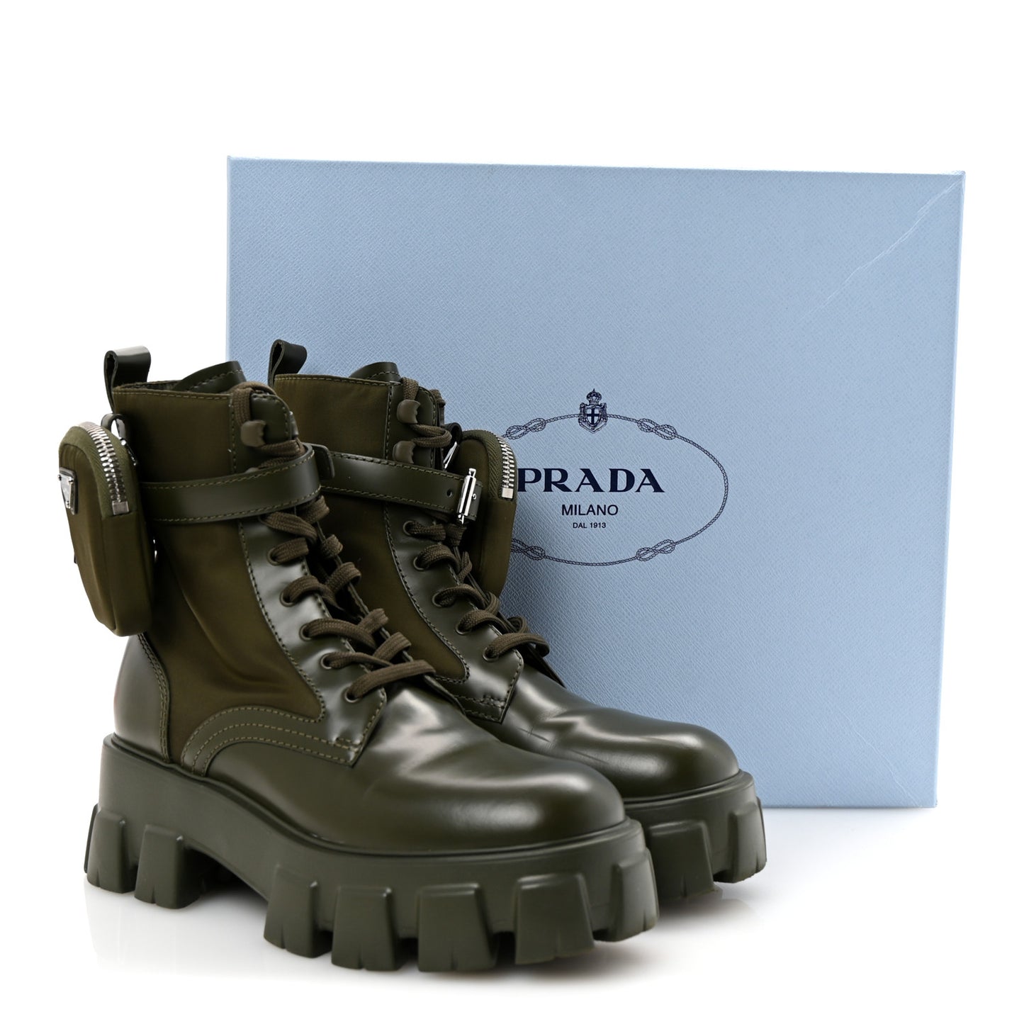 Spazzolato Rois Re-Nylon Metal Triangle Logo Monolith Pouch Pocket 55mm Boots 37.5 Militare