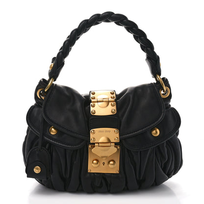 Miu Miu Nappa Matelasse Coffer Hobo Black 1 of 9