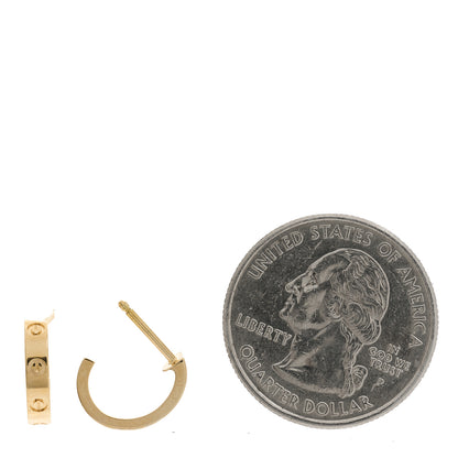 Cartier 18K Yellow Gold Small LOVE Hoop Earrings 2 of 5