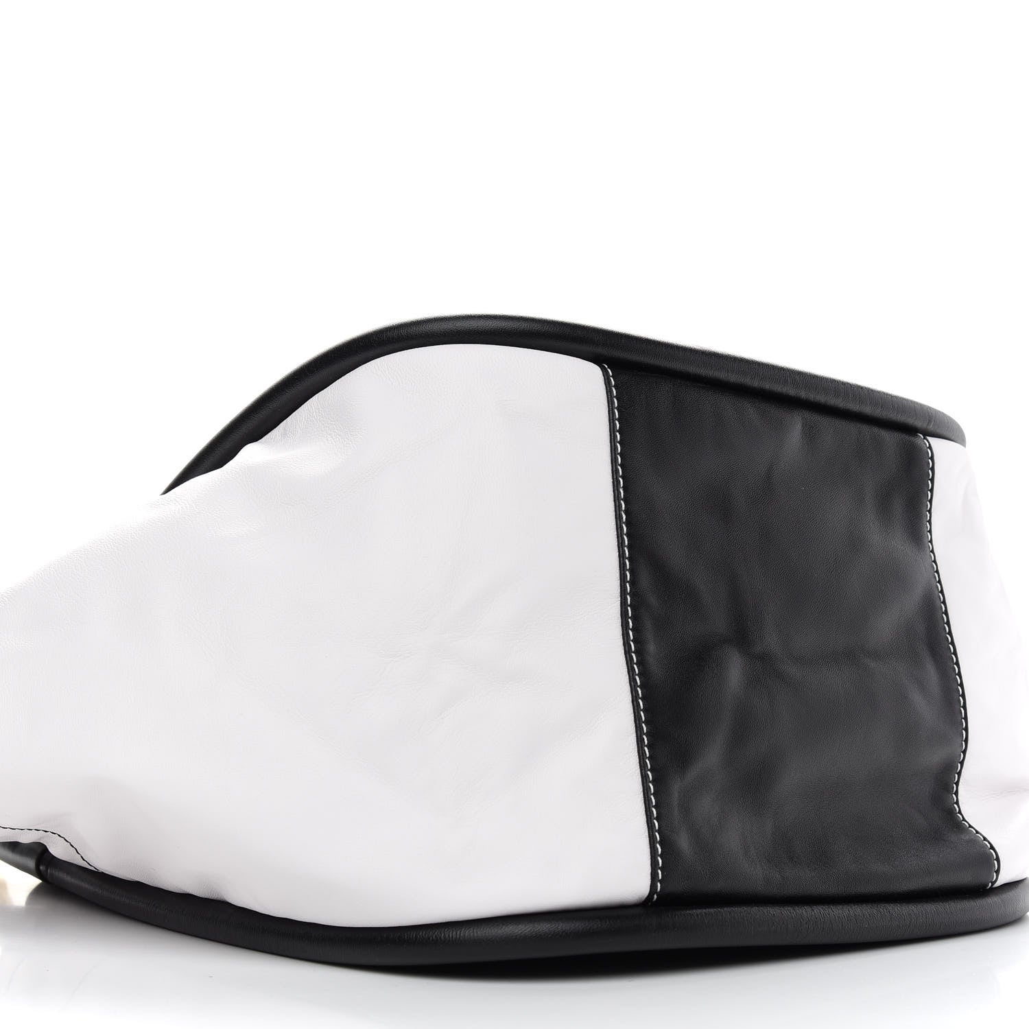 Proenza Schouler Nappa Colorblock Side Pockets Tote Black White 7 of 8