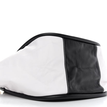Proenza Schouler Nappa Colorblock Side Pockets Tote Black White 7 of 8