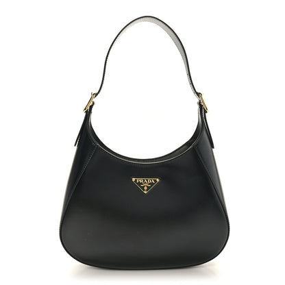 Prada Box Calfskin Shoulder Bag Black 1 of 8