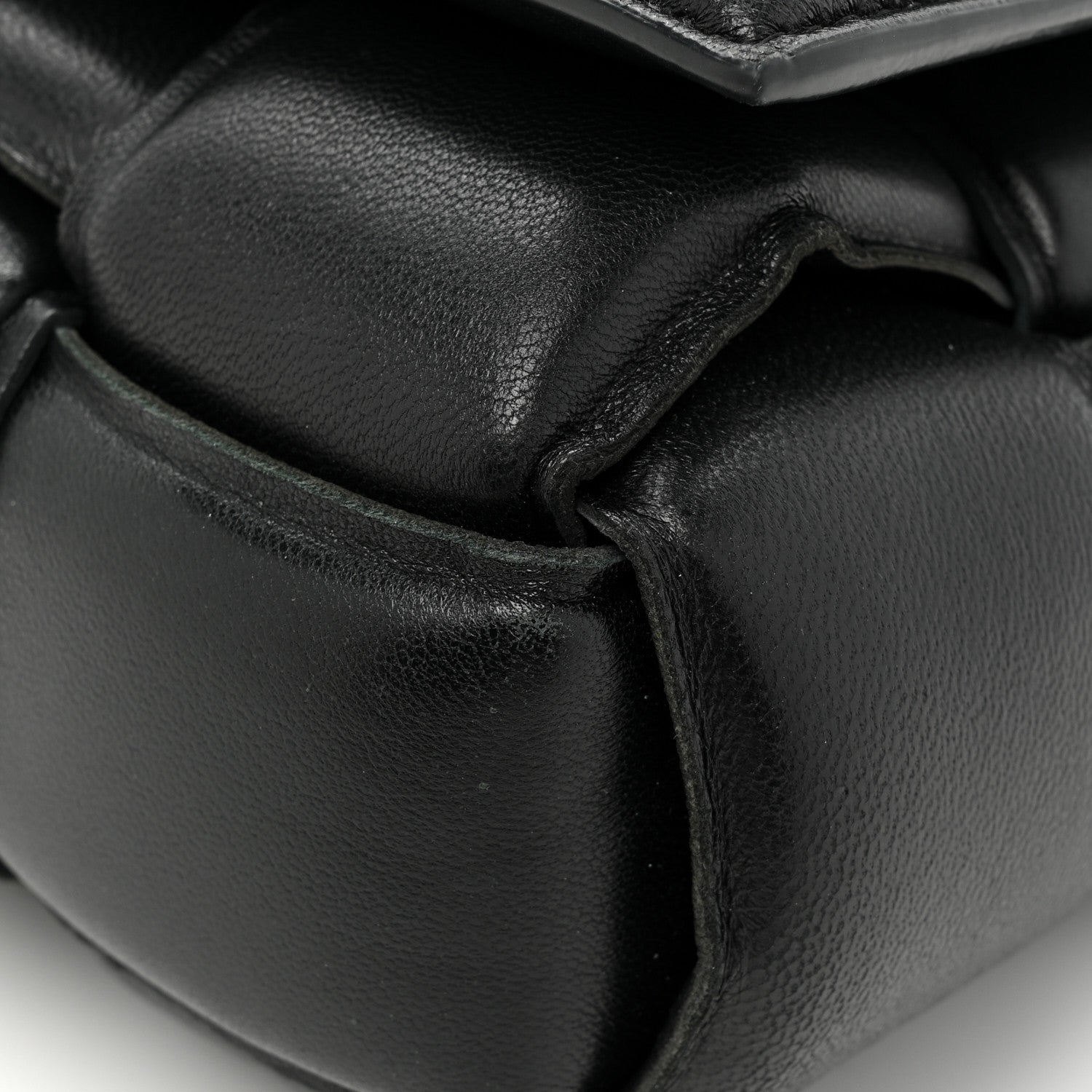Bottega Veneta Lambskin Maxi Intreccio Padded Chain Cassette Crossbody Bag Black 11 of 13