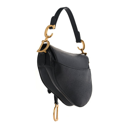 Christian Dior Grained Calfskin Mini Saddle Bag Black 3 of 10