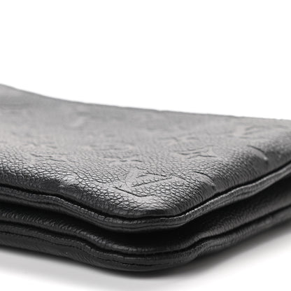 Louis Vuitton Empreinte Double Zip Pochette Black 9 of 9