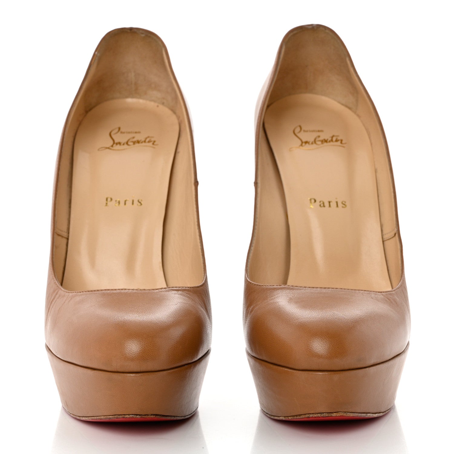 Christian Louboutin Kid Bianca 140 Pumps 40 Camel 2 of 8