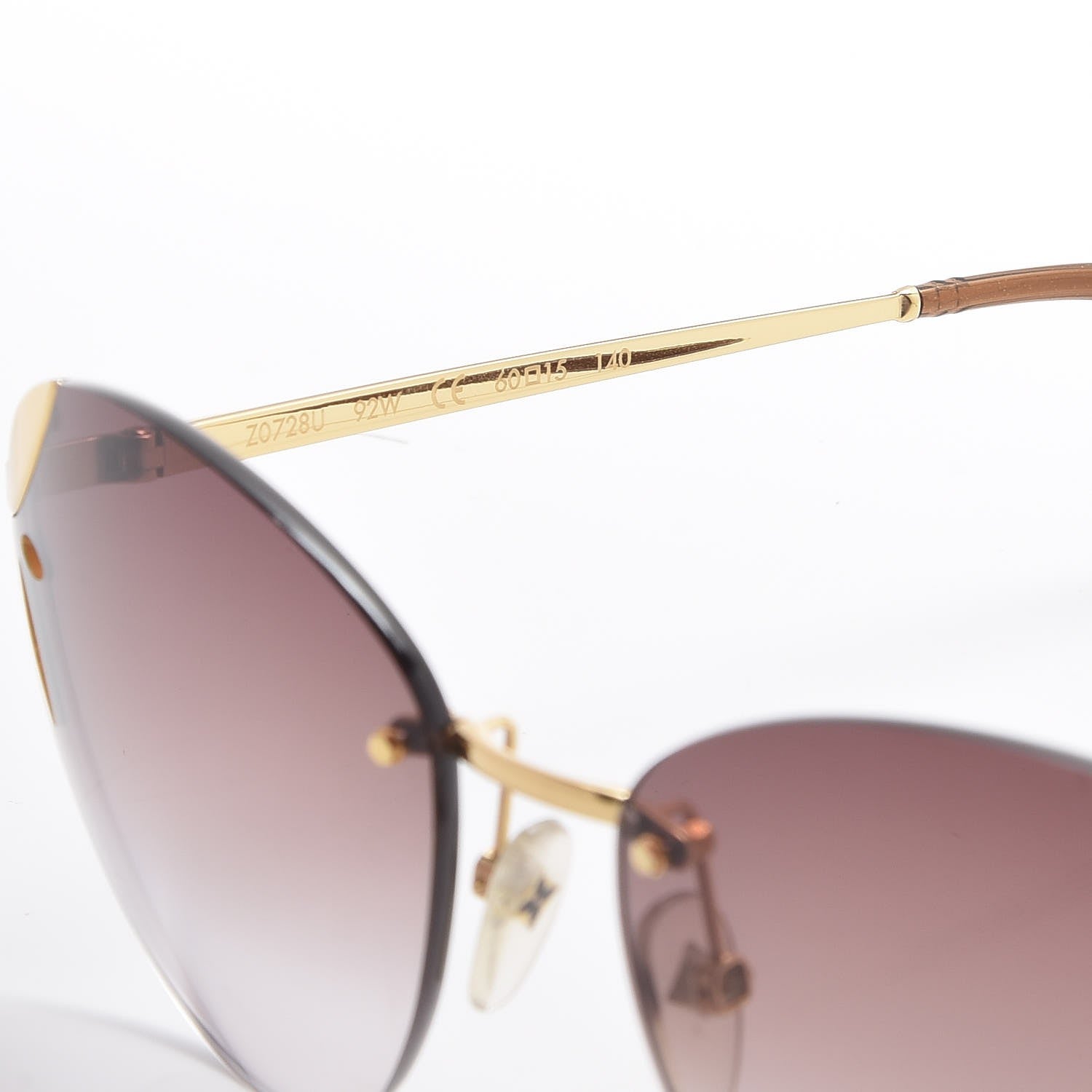 Louis Vuitton Lila Sunglasses Z0728U Gold 5 of 8