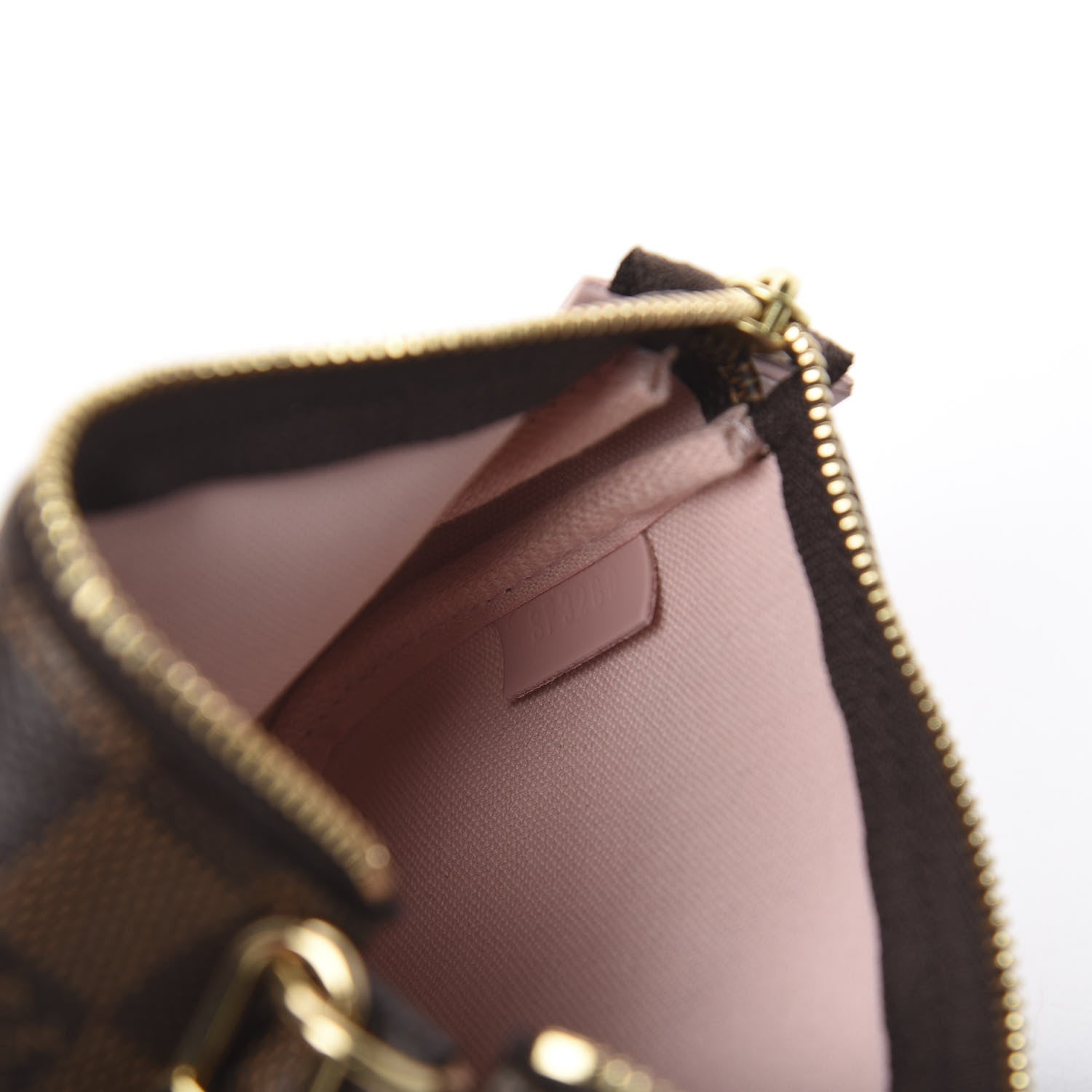 Louis Vuitton Damier Ebene 2020 Christmas Animation Big Wheel Mini Pochette Accessories Rose Ballerine 5 of 6