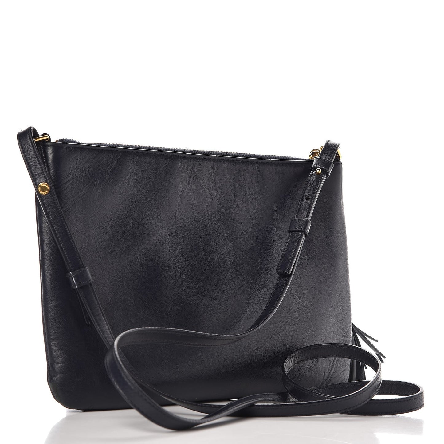 Calfskin Teen Monogram Crossbody Bag Deep Marine